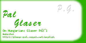 pal glaser business card